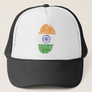 Indian touch fingerprint flag trucker hat
