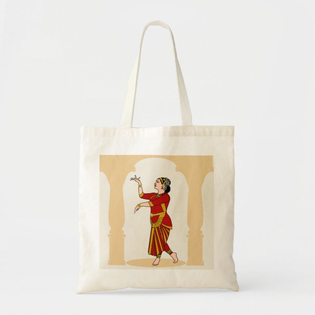 Indian Traditional Classical Dance Pose Tote Bag (Front)