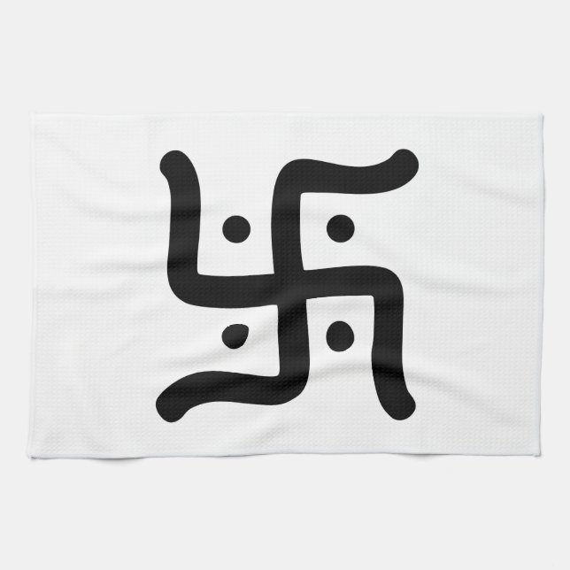 indian traditional hindu swastika symbol religion kitchen towel (Horizontal)