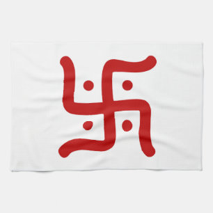 indian traditional hindu swastika symbol religion kitchen towel