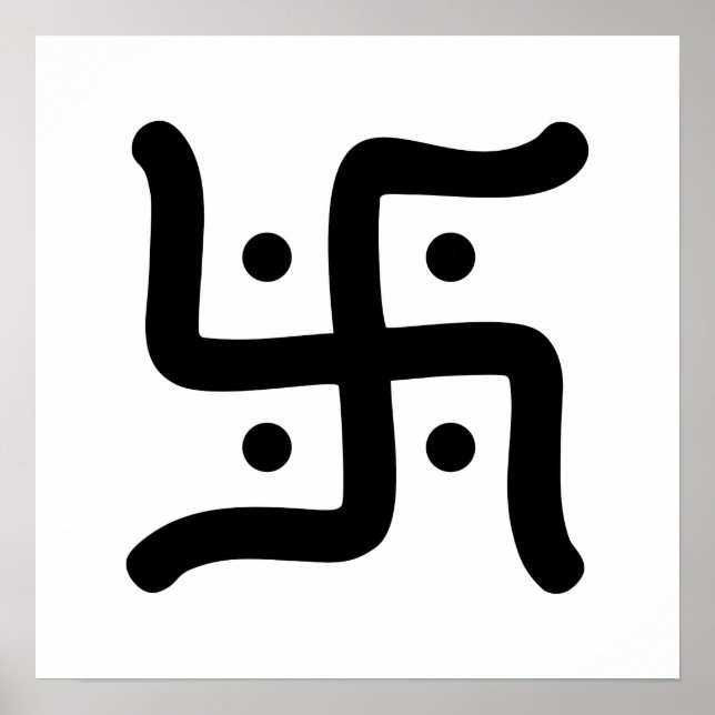 indian traditional hindu swastika symbol religion poster (Front)
