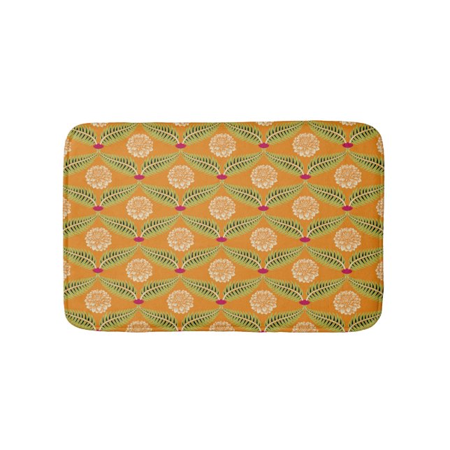 Indian Traditional Illustration Pattern. Bath Mat (Front)