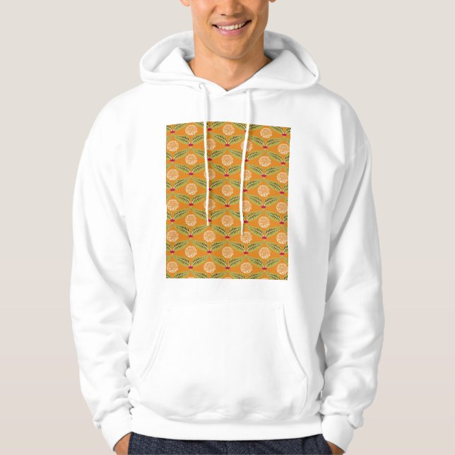 Indian Traditional Illustration Pattern. Hoodie (Front)