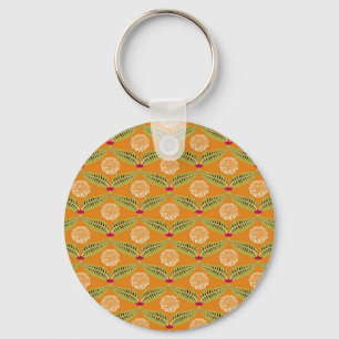 Indian Traditional Illustration Pattern. Keychain