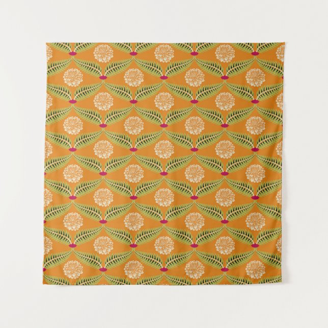 Indian Traditional Illustration Pattern. Tapestry (Front)