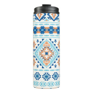 Indian Tribal Rug Ornament Pattern Thermal Tumbler