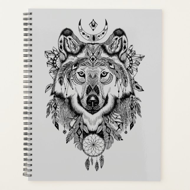 Indian Tribal Wolf Planner (Front)