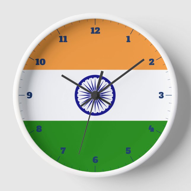 INDIAN TRICOLOR FLAG CLOCK (Front)