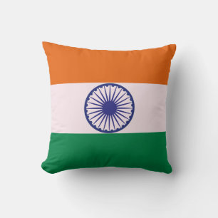 Indian Tricolour Tiranga Throw Pillow