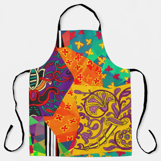 Indian Turkish Festive Patchwork Mandala Apron (Front)