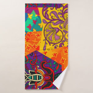 Indian Turkish Festive Patchwork Mandala Bath Towel