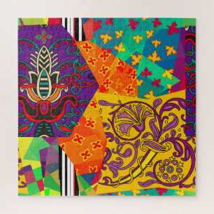 Indian Turkish Festive Patchwork Mandala Jigsaw Puzzle