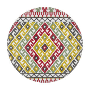 Indian Turkish Geometric: Vintage Background Tile Cutting Board