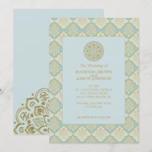 Indian Turquoise - Wedding Invite