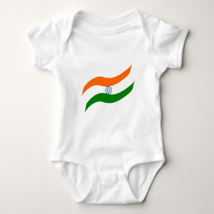 Indian undulating flag baby bodysuit