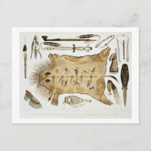 Indian Utensils and Arms, plate 21 from Volume 2 o Postcard