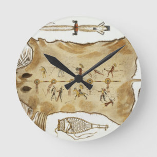 Indian Utensils and Arms, plate 21 from Volume 2 o Round Clock