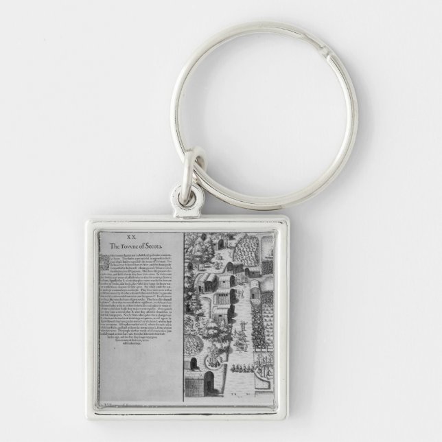 Indian Village of Secoton Keychain (Front)