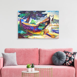 Indian War Canoe   Emily Carr   Canvas Print