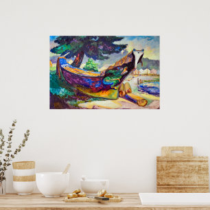 Indian War Canoe Emily Carr Poster