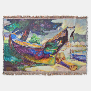Indian War Canoe   Emily Carr   Throw Blanket