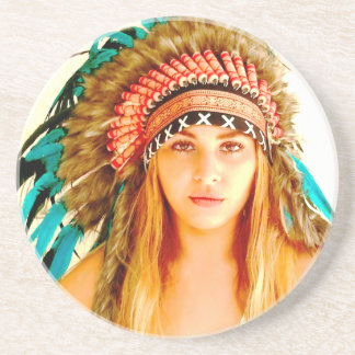 Indian warrior coaster