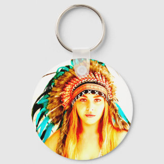 Indian warrior keychain