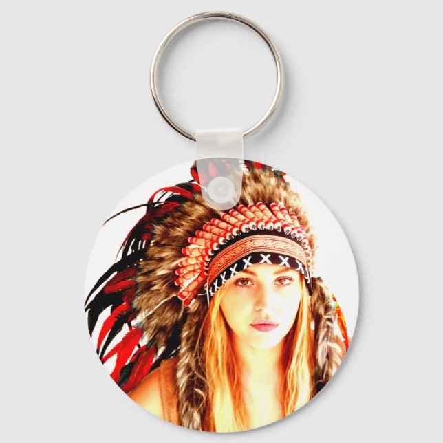 Indian warrior keychain (Front)