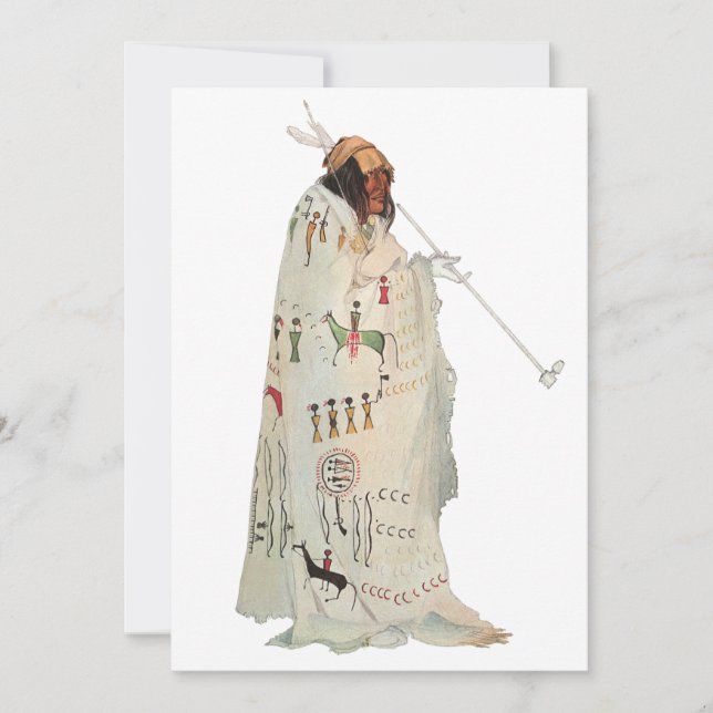 Indian Warrior with Pipe Portrait by Karl Bodmer (Front)