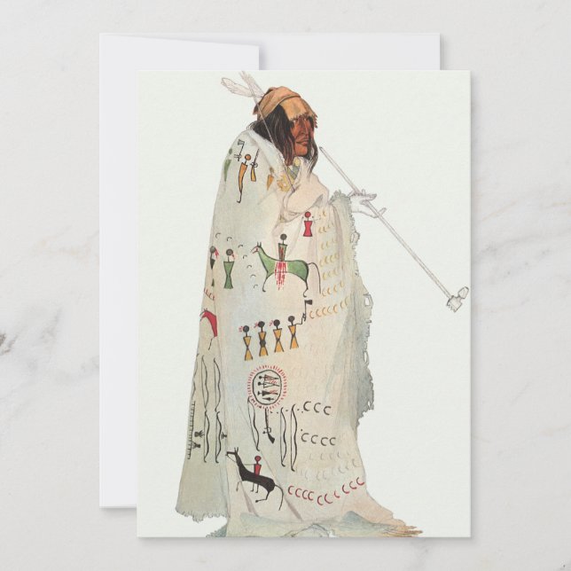 Indian Warrior with Pipe Portrait by Karl Bodmer (Front)