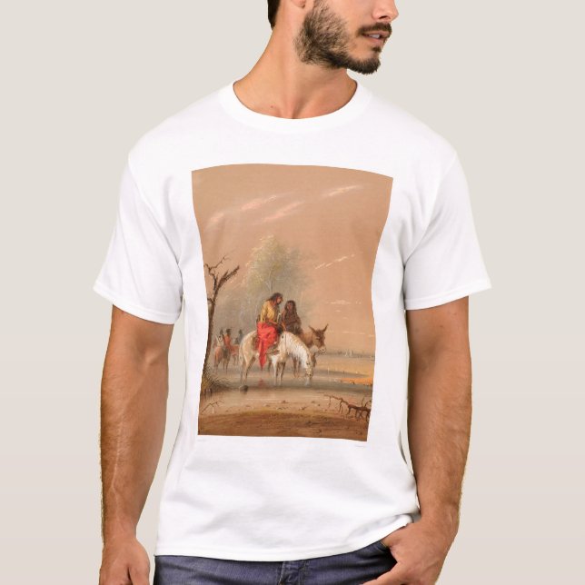 Indian Watering their Mounts (1068A) T-Shirt (Front)