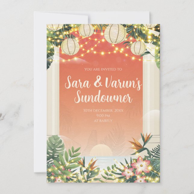 Indian Wedding After Party invitation Digital (Front)