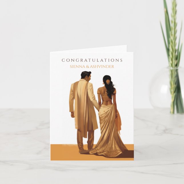 Indian Wedding Congratulations Card (Front)
