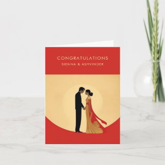 Indian Wedding Congratulations Card