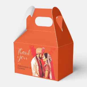 Indian Wedding Couple Save The Date Favor Box