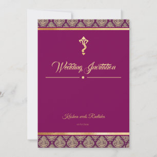Indian wedding ethnic luxury Hindu invitation
