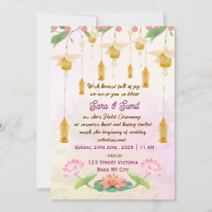 Indian Wedding Haldi Ceremony Invitations 