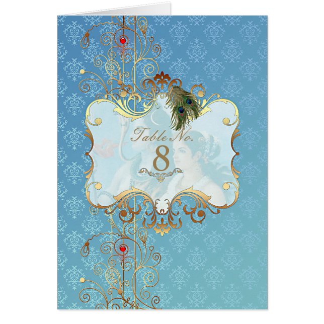 Indian Wedding II - Table Number Card (Front)