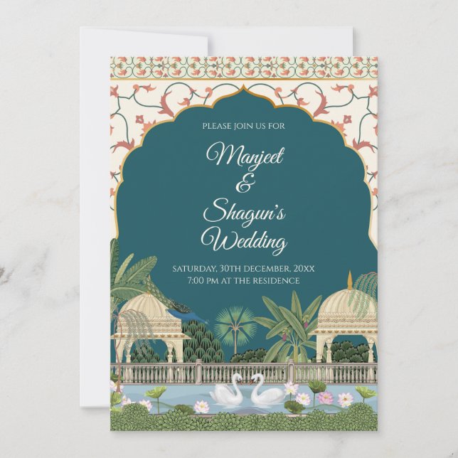 Indian Wedding invitation Digital Indian wedding (Front)