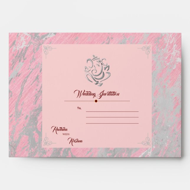 Indian wedding invitation Envelope (Front)