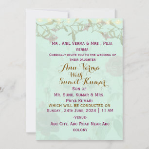 Indian Wedding Invitations 