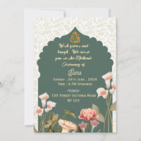 Indian Wedding Mehendi Ceremony Invitations 
