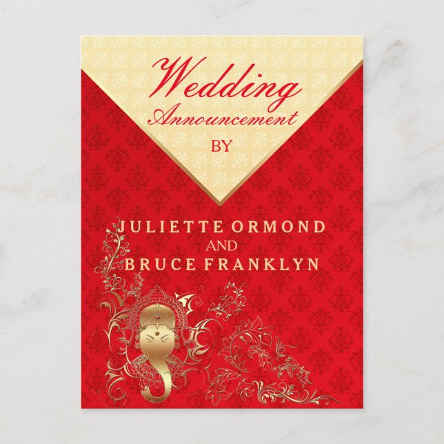 Indian Wedding - Postcard / Announcement (Front)