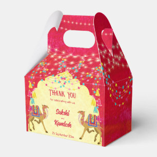 Indian wedding Rajasthani camels colourful Favor Box