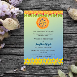 Indian Wedding Reception Invitation