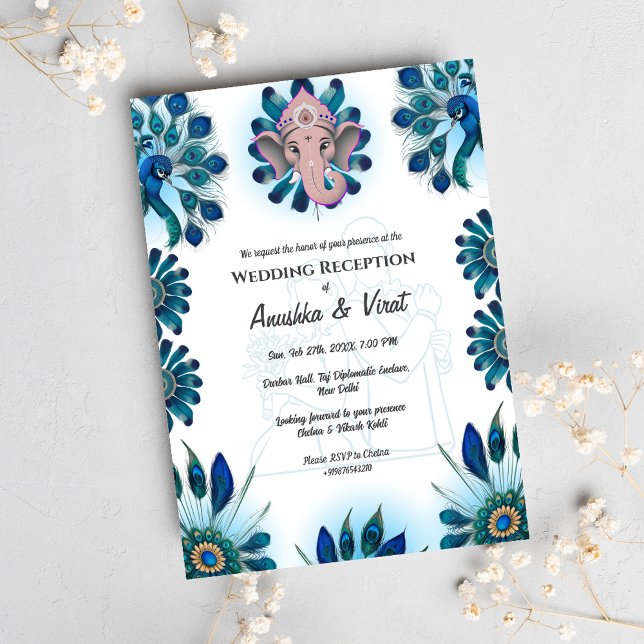 Indian Wedding Reception  Invitation (Creator Uploaded)