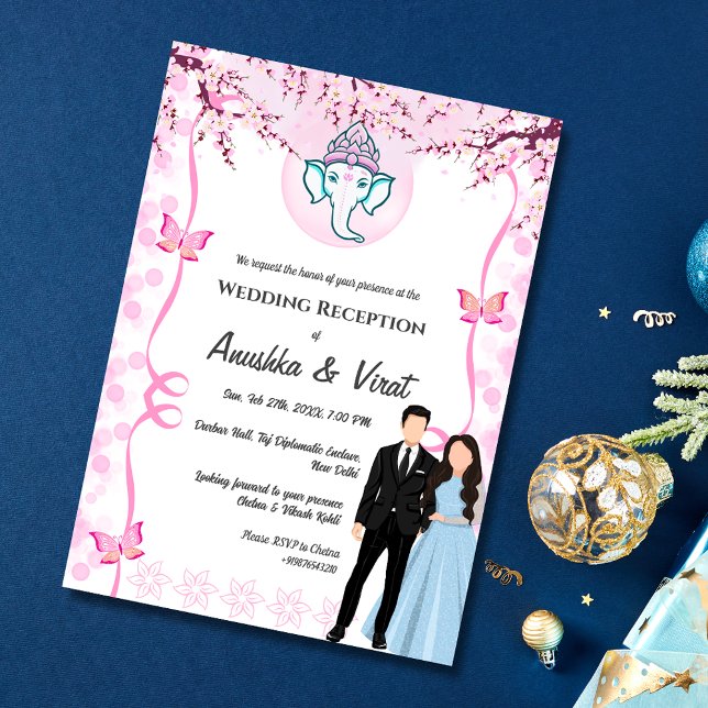 Indian Wedding Reception  Invitation (Creator Uploaded)