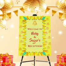 Indian Wedding Reception Welcome Sign Foam Board