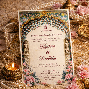 Indian wedding Royal ethnic luxury invitation