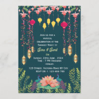 Indian Wedding Sangeet Night Invitations